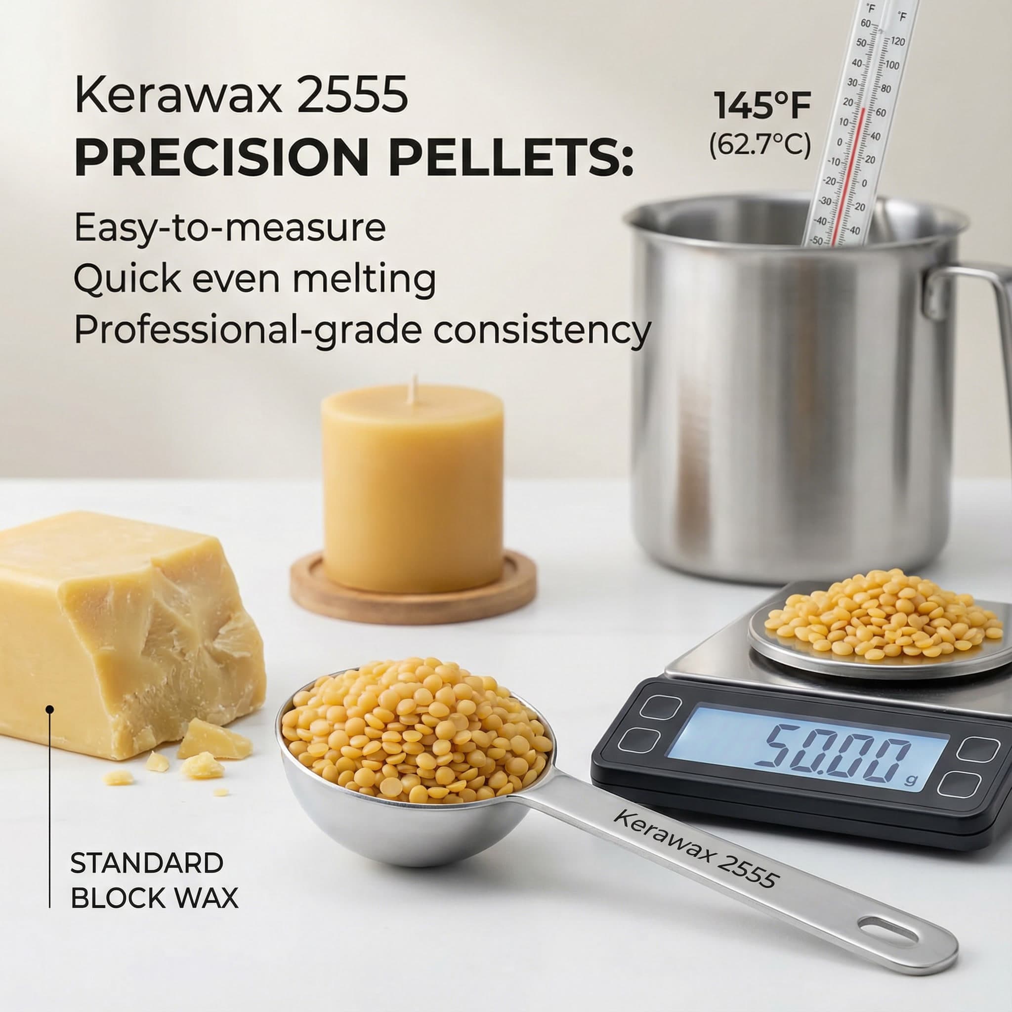 Kerawax 2555 Yellow Beeswax Pellets thumbnail 3