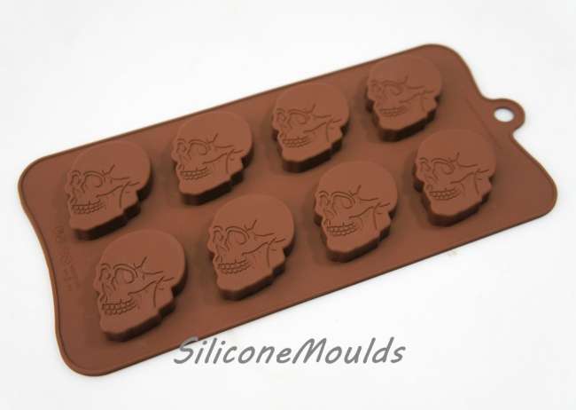 8 Cell Large Skulls Silicone Mould